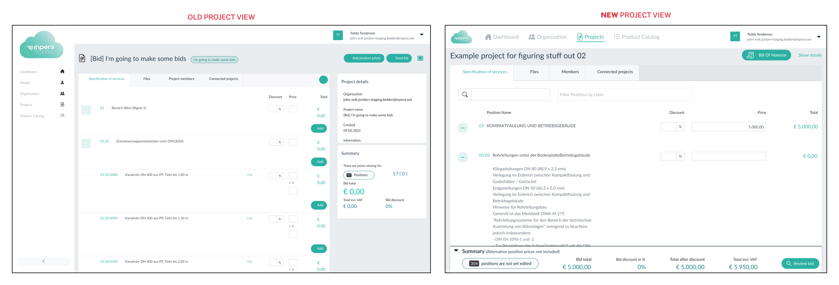 Before and after comparison showing responsive design improvements